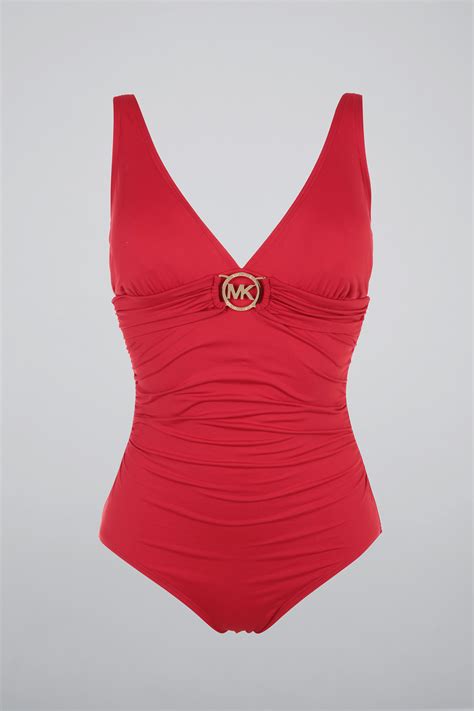 michael kors red bathing suit|Women's Red Swimwear .